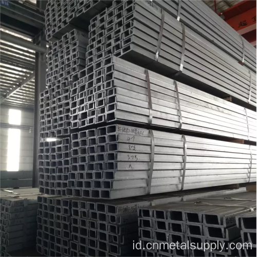 SS400 Baja Saluran Struktural Karbon Hot-Gulung